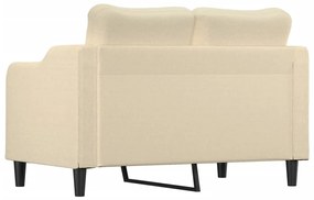 Sofá de 2 lugares tecido 120 cm cor creme