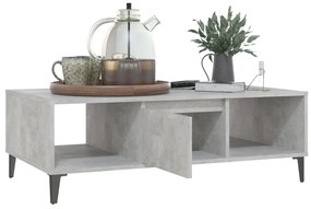 Mesa de centro derivados de madeira cinzento cimento