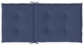 Almofadões p/ cadeira de encosto baixo 4pcs tecido azul-marinho