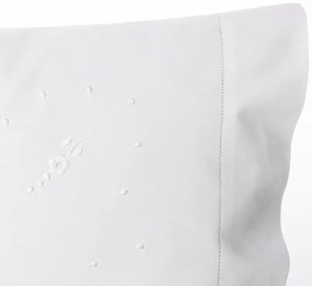 Jogo de lençóis bordados da lixa - 100% algodão percal 200 fios: Cama 150cm - 1 lençol ajustable 150x200+30 cm + 1 lençol superior 240x300 cm + 2  fronhas 50x70 cm