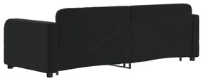 Sofá-cama com gavetão 80x200 cm veludo preto