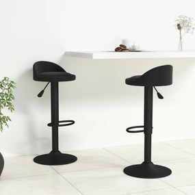 333598 vidaXL Bancos de bar 2 pcs veludo preto