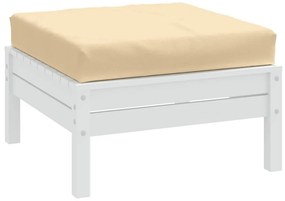 vidaXL Almofadão p/ paletes 60x60x9,5 cm mesclado tecido bege