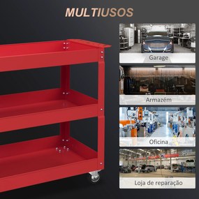 DURHAND Carrinho de Ferramentas com Rodas Carro de Ferramentas de Ofic
