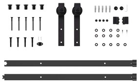 Porta Deslizante vidaXL com Conjunto de Hardware Branca 73.5x211 cm Ma