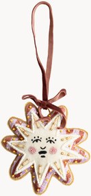 Ornamentos de Natal artesanais Happy Star, conjunto de 2