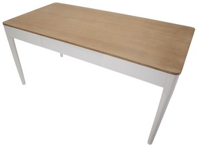 MESA DE JANTAR MATERA 180X90X80 CM BRANCO E CASTANHO