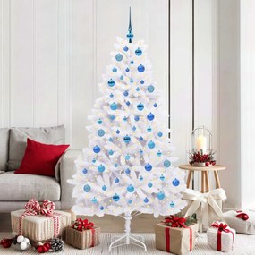 vidaXL Árvore de Natal Articulada Artificial Branco 180 cm PVC e Aço