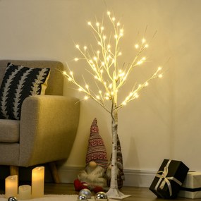 Árvore luminosa LED 120 cm decoração luminosa em branco quente  72 LEDs, uso interior, decoração de Natal para o quarto e a casa, em branco