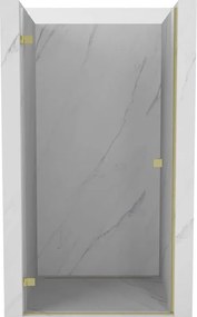 Mexen Lunar-B porta de duche pivotante esquerda 85 cm, transparente, dourado escovado - 832-085-000-55-00-L
