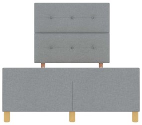 Estrutura de Cama Cinza Claro 120x200 cm Tecido