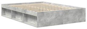 Estrutura de cama 140x190 cm cinza cimento
