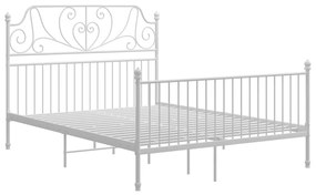 Estrutura de cama metal 140x200 cm branco