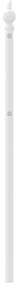 Cabeceira de cama 107 cm metal branco