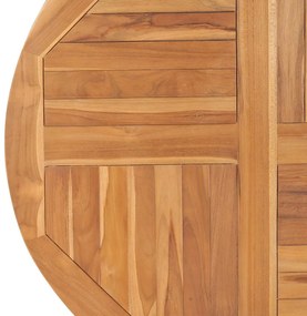 Tampo de mesa redondo 2,5 cm 90 cm madeira de teca maciça