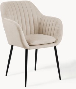 Cadeira com braços com pernas de metal Emilia