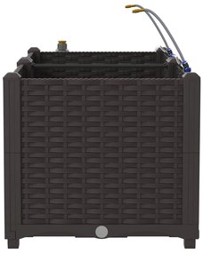 Jardineiras de Jardim 1 pc Castanho 80 x 40 x 37.5 cm Plástico