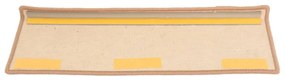 Tapetes de escada autoadesivos 15 pcs 65x21x4 cm castanho-claro