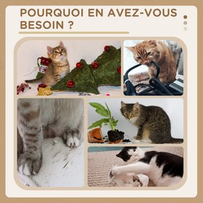 Arranhador para gatos 60 x 40 x 98 cm, compartimentos abertos, cesto de observação, plataformas e pompons suspensos bege