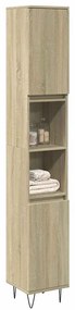 vidaXL Armário WC 30x30x190 cm derivados de madeira carvalho sonoma