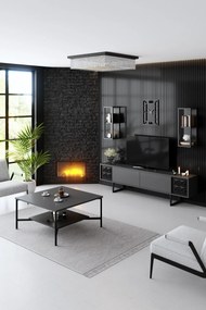 Conjunto de Mobiliário de Sala – Black Line Set – Antracite e Preto