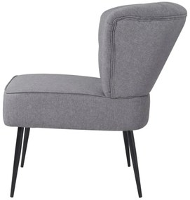Cadeira de cocktail tecido cinzento-claro
