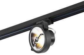 LED Foco de Trilho Preto para Trilho Trifásico GU10 111cm - Trifásico Expert Moderno