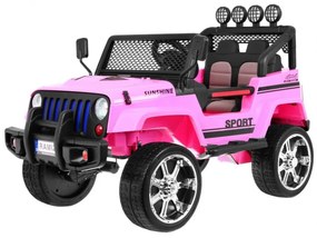 Jipe elétrico para Crianças NEW Raptor DRIFTER 4 x 4, 12V Rodas Espuma EVA, Assento couro Rosa