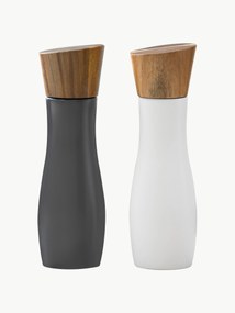 Moinhos de sal e pimenta com tampas em madeira de acácia Essentials, conjunto de 2