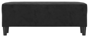 Banco 100x35x41 cm veludo preto