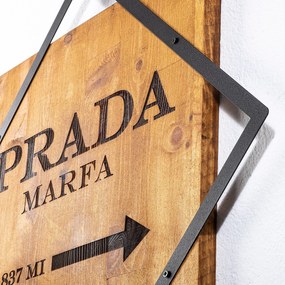 Acessório Decorativo de Parede Fashion 2 – Nogueira e Preto – 54 x 54
