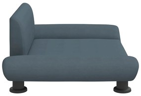 Cama para cães 70x45x28 cm tecido cinzento-escuro