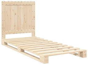 Estrutura de cama com cabeceira 90x200 cm pinho maciço