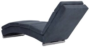 Chaise longue camurça artificial cinzento