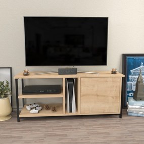 Móvel TV Neola – Preto Carvalho – 120x35,3x50,8 cm