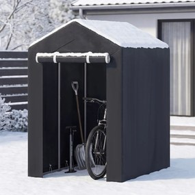 Abrigo de Jardim para Arrumação, 92 x 150 x 150 cm, Estrutura Galvanizada, Cinzento-escuro