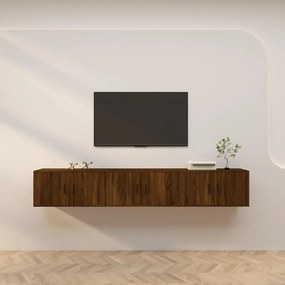 Móveis de TV de parede 3 pcs 80x34,5x40 cm carvalho castanho