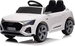 Carro elétrico para Crianças 12V 4x4 Audi SQ8, Rodas de espuma EVA, comando, assento Couro ecológico Branco