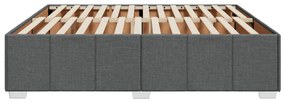 Estrutura de cama sem colchão 180x200 cm tecido cinzento-escuro