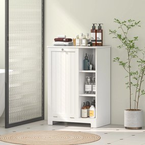 Móvel Casa de Banho com Cesto para Roupa Móvel Auxiliar Casa de Banho