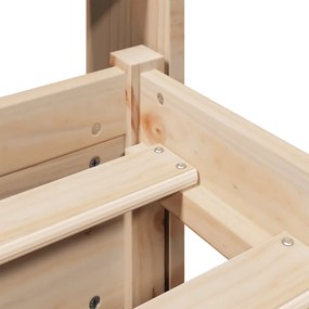 Estrutura de cama com cabeceira 160x200 cm pinho maciço