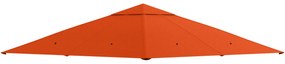Outsunny Toldo Substituição 3x3m Pérgola Jardim Orifícios Drenagem Ventilação Resistente Água Sol Laranja | Aosom Portugal
