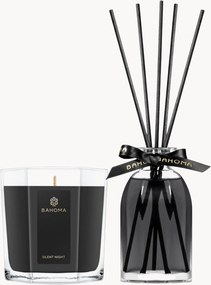 Difusor com varetas e vela perfumada Silent Night, conjunto de 2 (tangerina, noz-moscada, louro)
