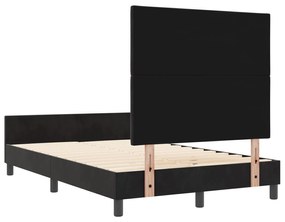 Estrutura de Cama de Veludo Preto vidaXL 120x200 cm