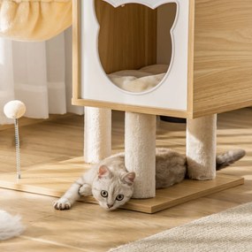 PawHut Árvore Arranhador para Gatos com Plataforma Altura 126 cm Torre