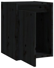 Armários de parede 2 pcs 30x30x40 cm pinho maciço preto
