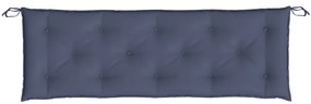 Almofadões banco jardim 2 pcs 150x50x7cm oxford azul-marinho