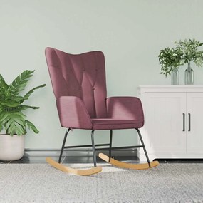 vidaXL Cadeira de baloiço tecido roxo