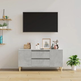 Móvel p/ TV 102x44,5x50 cm derivados madeira cinzento cimento