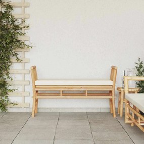Banco de Jardim vidaXL com Almofada de 110 cm em Bambu